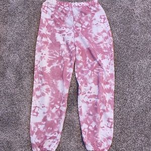 Pink Tie Dye Sweatpants